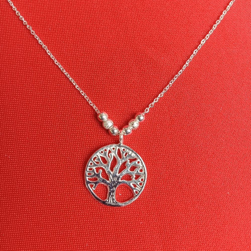 Tree of Life Pendant Necklace 925 Sterling Silver‎ NEW